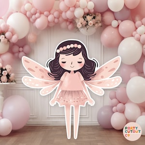 BIG CUTOUT Whimsical Pink Fairy Fairy Party Fairy Prop Fairy Party Faerie Fairyland Party Girl Birthday Party Life Size Cutout