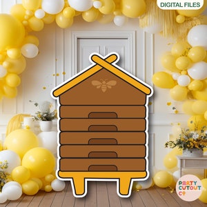 BIG CUTOUT Bee Hive Party Bee Prop Bee Party Bee Hive Bee Baby Shower Stand Up Cutout Props Birthday Party Life Size Cutout Standee
