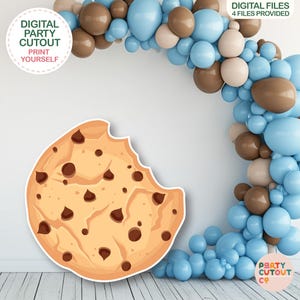 BIG CUTOUT Milk and Cookie Cutout Cookie Decoration Milk and Cookies Birthday Ideas Chocolate Chip Cookie Cutout Baby Shower Sweet Treats