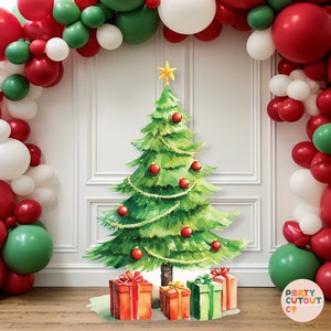 GRAN RECORTE Recorte de árbol de Navidad Decoraciones navideñas Accesorios para árboles de Navidad Recorte de pie para árbol Decoración navideña Recorte de tamaño natural