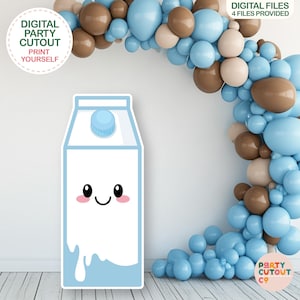 BIG CUTOUT Milk Carton Cutout Milk Decoration Milk and Cookies Birthday Ideas Baby Shower Ideas Sweet Treats Party Milk and Cookie Party
