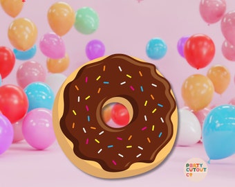 BIG CUTOUT Chocolate Donut Decoration Donut Props Donut Cutout Stand Up Props Birthday Party Decor Party Sign Donut Bundle DIGITAL