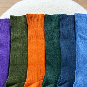 Sheep Wool Socks, Premium Thigh High Socks Wool, Colorful Socks, Diabetic Wool Socks, Cozy Socks, Casual Socks, Soft Socks, Girlfriend Socks image 5