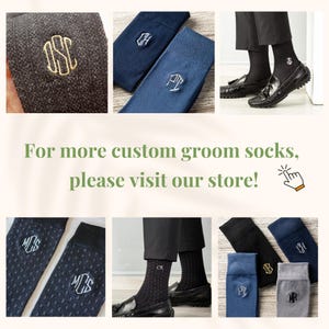 Custom Embroidered Bamboo Groomsmen Socks, Personalized Monogram Gift Socks for Men, Groomsman Proposal Socks, Best Man Wedding Dress Socks