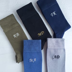 Custom Embroidered Bamboo Groomsmen Socks, Monogrammed Socks, Personalized  Wedding Proposal