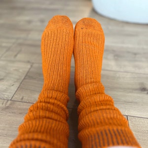 Sheep Wool Socks, Premium Thigh High Socks Wool, Colorful Socks, Diabetic Wool Socks, Cozy Socks, Casual Socks, Soft Socks, Girlfriend Socks image 4