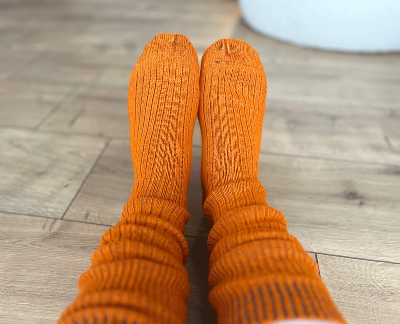 Sheep Wool Socks, Premium Thigh High Socks Wool, Colorful Socks, Diabetic Wool Socks, Cozy Socks, Casual Socks, Soft Socks, Girlfriend Socks image 4