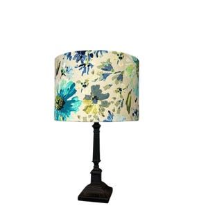 Turquoise Garden drum lampshade - Handmade | Australia