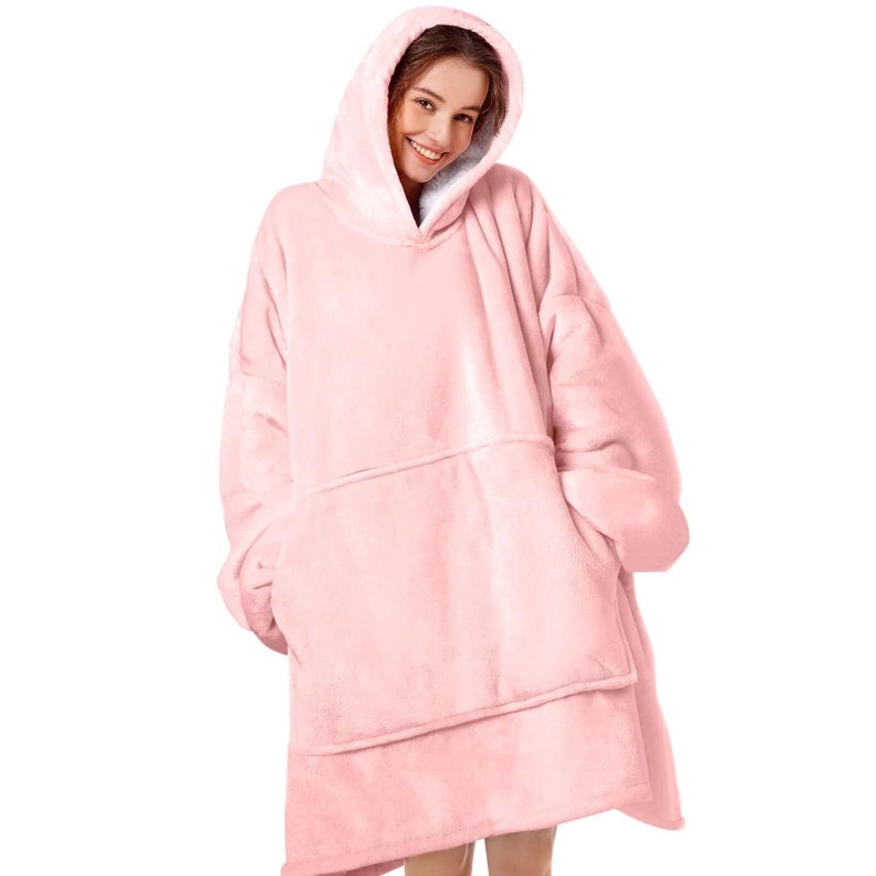 Oversized Hoodie Blanket With Hood Pocket and Sleeves Soft Etsy UK