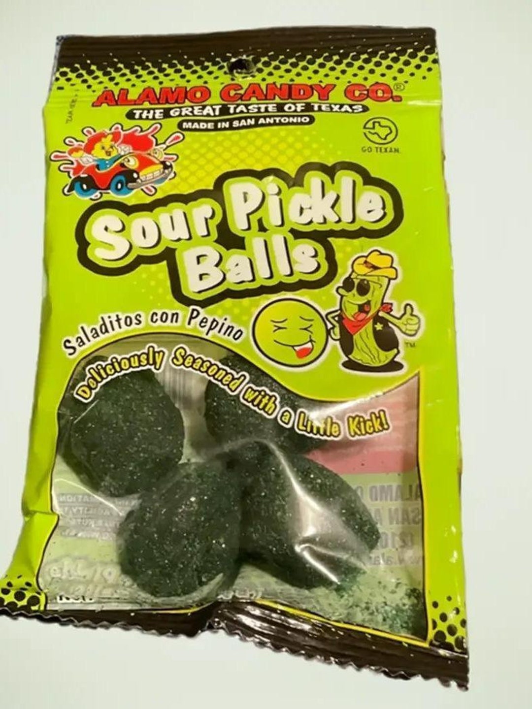 Sour Pickle Balls alamo Candy Etsy