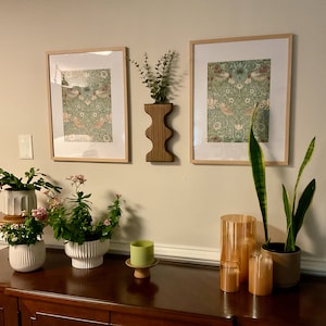 Handcrafted Decorative Shaped Wooden Vases - Handcrafted Wall Vase - Handcrafted Wall Decor - Handcrafted Home Gifts