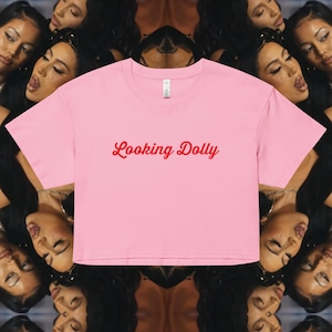 Looking Dolly Y2K Kali Uchis Cute Femme Womens crop top Coquette Baby Tee