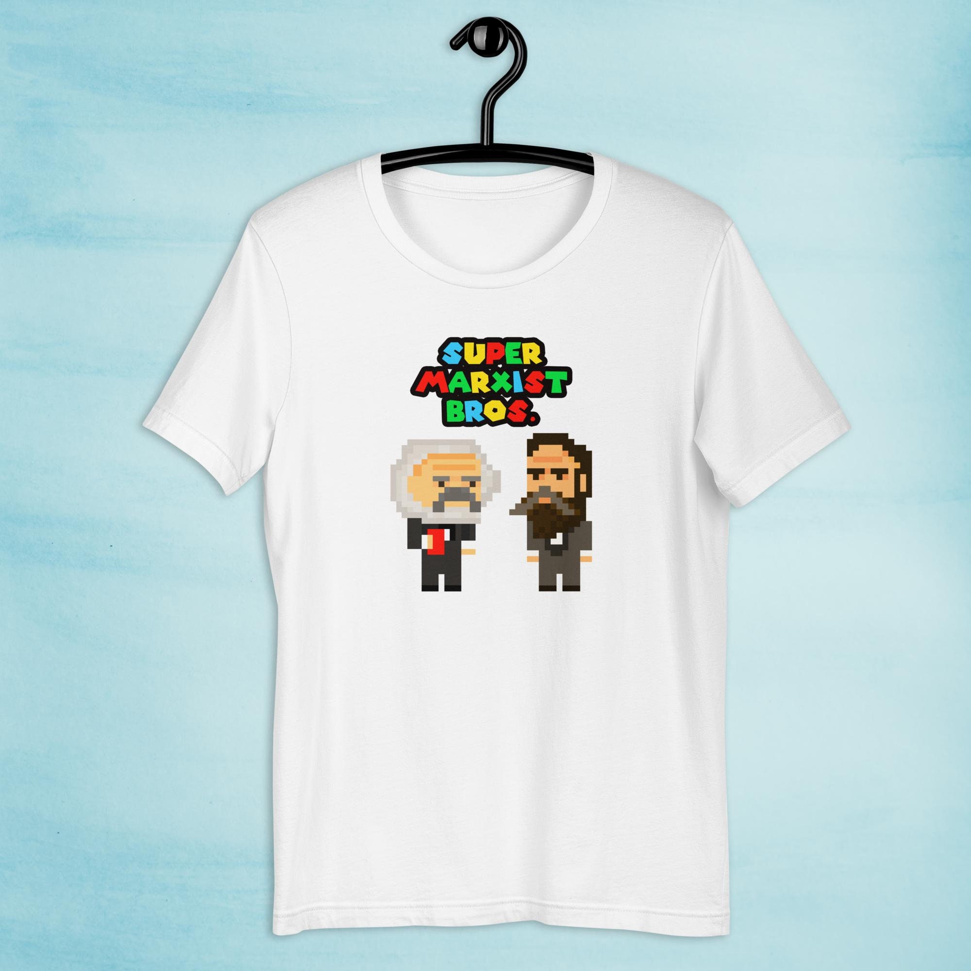 Karl Marx Friedrich Engels Super Mario Parody Materialist Dialectic Anti Capitalist Marxist Unisex t-shirt