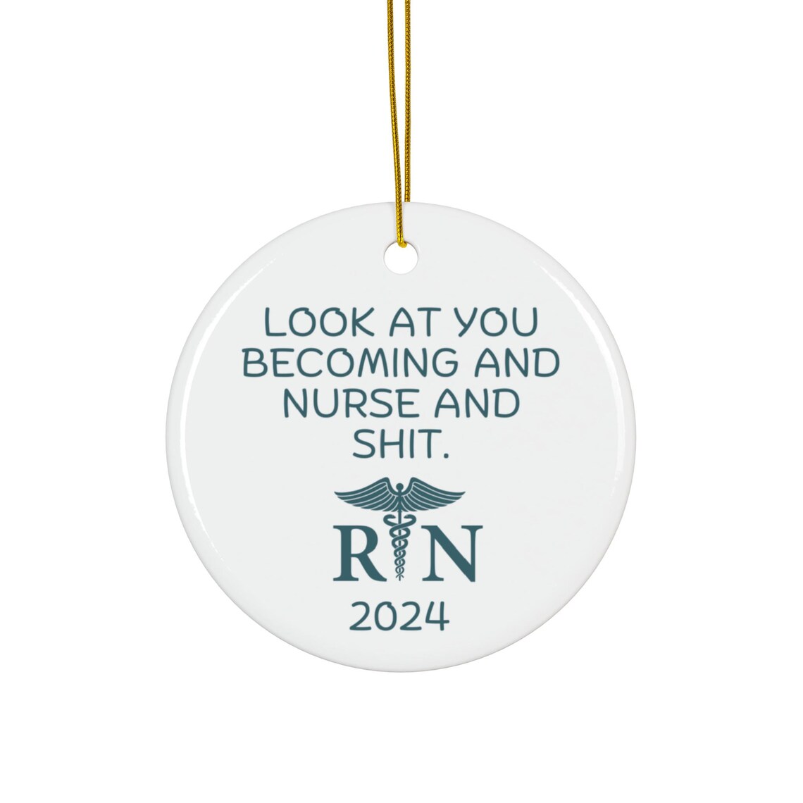 Personalized Future Nurse First Christmas Ornament - Custom Name Nursing Student Gift 2025