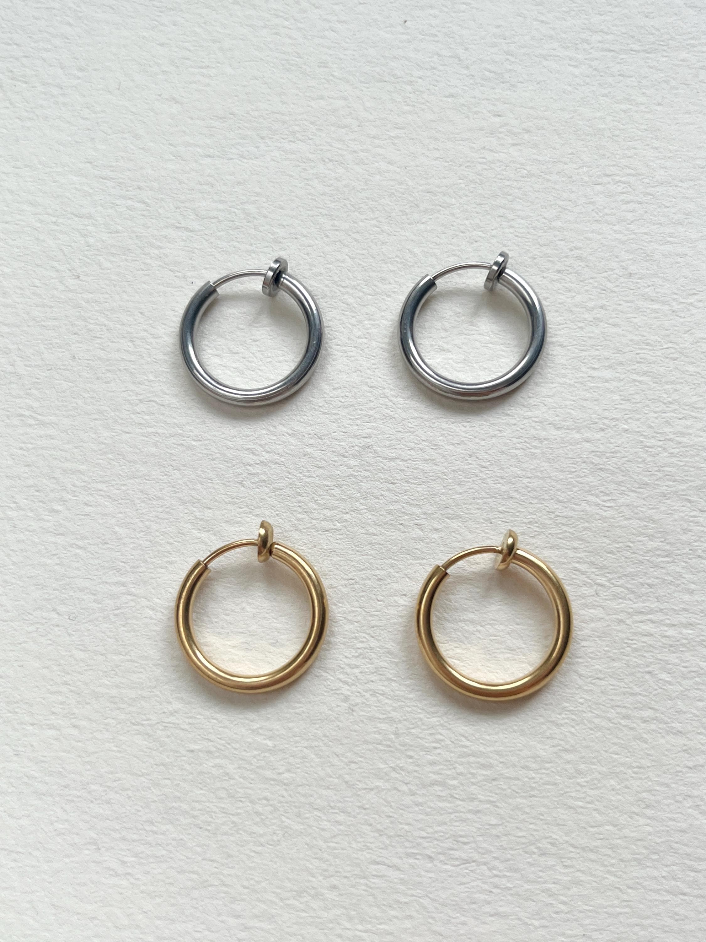 Creolen Clips Clip-On Ohrringe In Gold – 6 Cm Lange Tropfen, Metall, Für Nicht Durchbohrte Ohren Ohrclips Gold 333