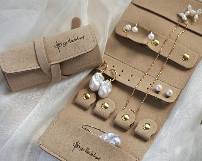 Travel Jewellery Roll, Jewellery Storage Bag, Jewellery Wrap Pouch, Rollable Jewellery Organiser, Foldable Jewellery Storage