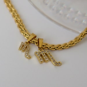Collier tarot du zodiaque rempli d'or - chaînes ras de cou vintage - cadeaux d'anniversaire - pendentifs signe du zodiaque constellations - collier en or anti ternissement