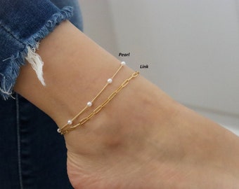 Anklet for Women, Gold Filled Anklet, Women Anklet, Herringbone Anklet, Gold Filled Chain Anklet, Body Jewelry Anklet, anklet gift for girl