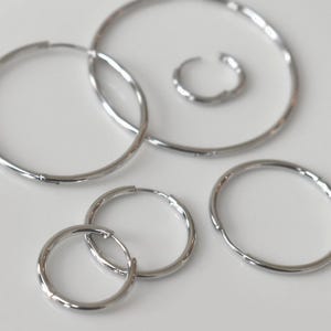 Silver Hoop Earrings, Silver Earrings Large Stainless Steel Hoops Casual Nigh Out Going Out Hoops Simple Earrings Women Christmas Jewelry