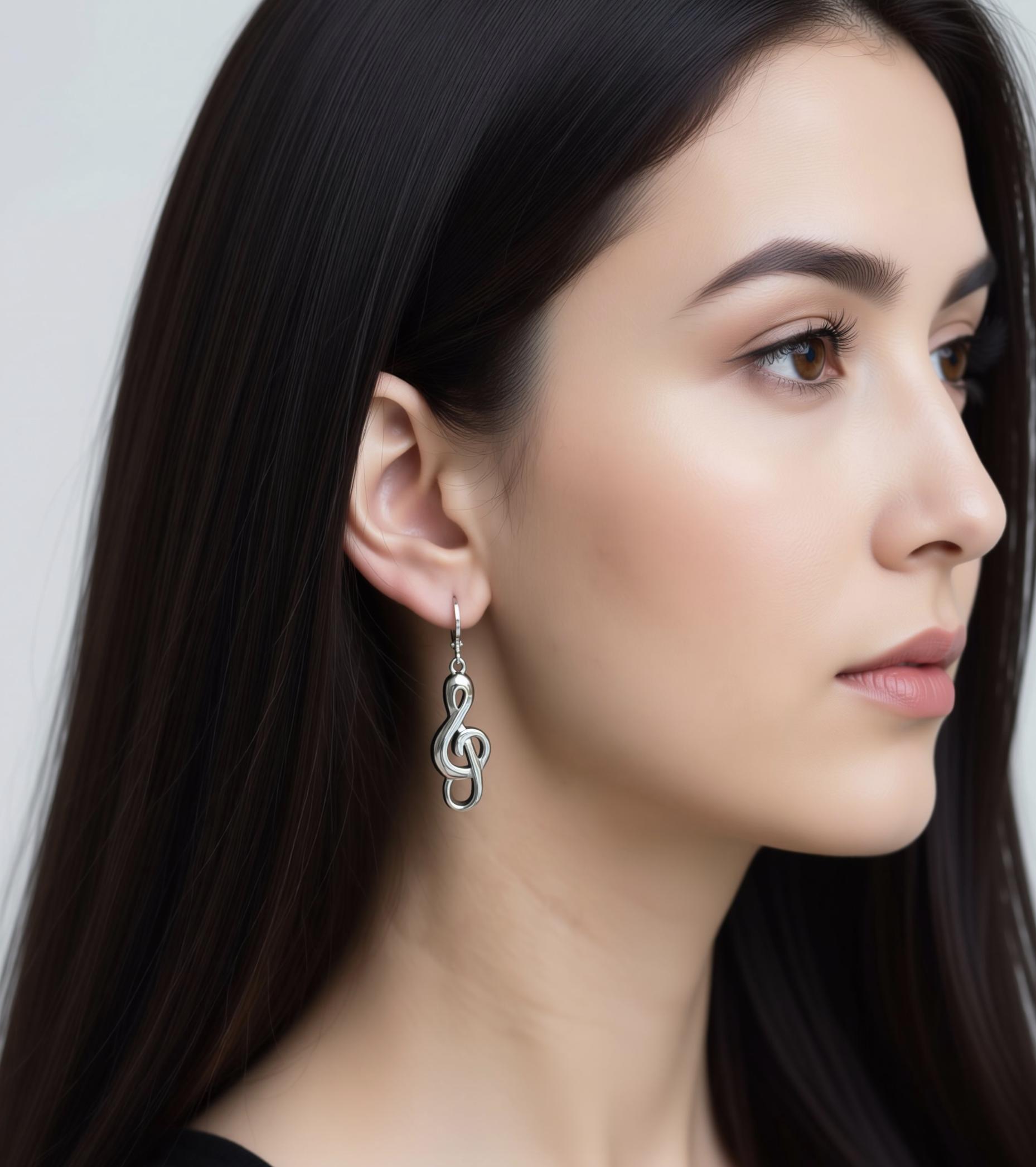 Musical Note Hoop Gold Treble Clef Hoop Earrings, Musical Note Earrings Music Lover ...