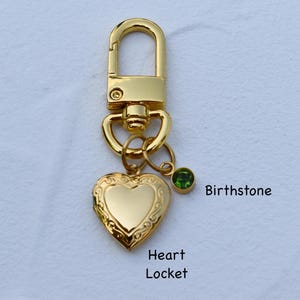 Car key accessory, Locket Car Key chain, Bag Charm, Heart Charm Bag Charm, Personalized Keychain Multiple Charm, Anti Tarnish Accessories
