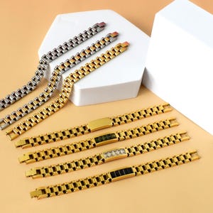 Gold Filled Watch Band, Waterproof Bracelet, Watch Band Jewelry, Women Bracelet, Bracelet Gift for Her/Him Best Friend Personalized Gift