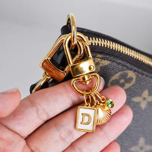 Luxury Bag Charms, Keychain Holder, Multiple Charms, Holder Ring Gold Bag Charm Zipper Trendy Purse Charm Women Bag Accessories Gift for Her