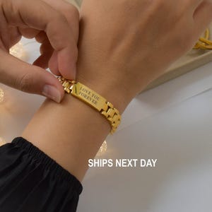 Gold Filled Watch Band, Waterproof Bracelet, Watch Band Jewelry, Women Bracelet, Bracelet Gift for Her/Him Best Friend Personalized Gift