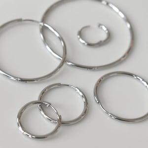 Silver Hoop Earrings, Silver Earrings Large Stainless Steel Hoops Casual Nigh Out Going Out Hoops Simple Earrings Women Christmas Jewelry