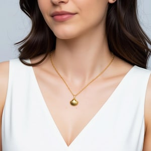 Seashell Necklace, Gold Filled Seashell Charm Pendant Seashell Jewelry Set, Dangle Drop Charm Unique Earrings WATERPROOF Girls Beach Jewelry