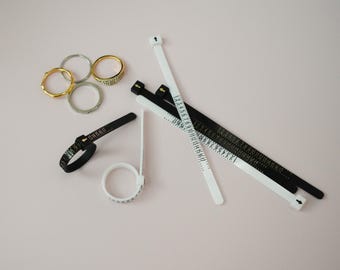 Ring Sizer Adjustable rings size tool, Reusable Chart, Adjustable Plastic Ring Size, Finder Full Half Size US, Ring Size Tool True Ring Size