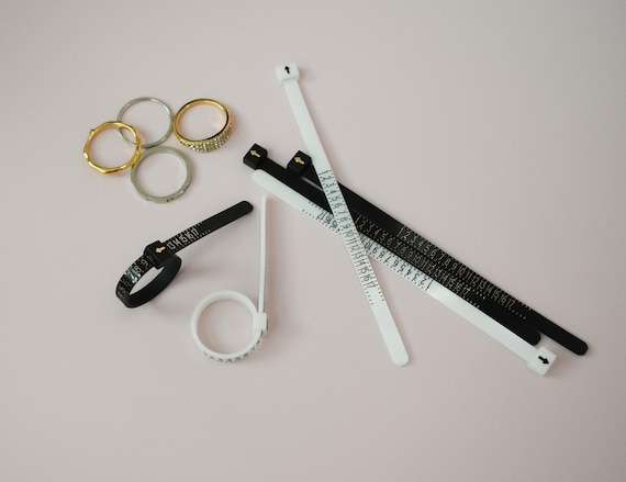 Ring Sizer Adjustable rings size tool, Reusable Chart, Adjustable Plastic Ring Size, Finder Full Half Size US, Ring Size Tool True Ring Size