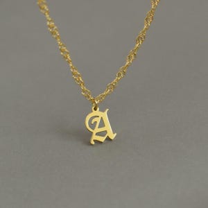 Gold Letter Custom Necklace, Letter Jewelry, Celtic Letter Initial Her Necklace Gold Birthday Anniversary Necklace Pendant Women mom child