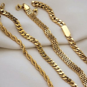 Custom Gold Shape Vintage Mesh Bracelet Vintage Jewelry Gold Bracelet Stainless Steel Waterproof Anti tarnish Gold Jewelry Gift Mom Bracelet
