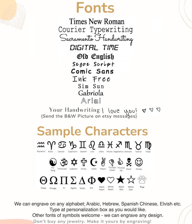 a poster with different types of font and numbers