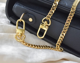 Women Bag Purse Chain Strap Gold Silver, Lux Chain Replacement Handbag Holder Cross body Shoulder Chain