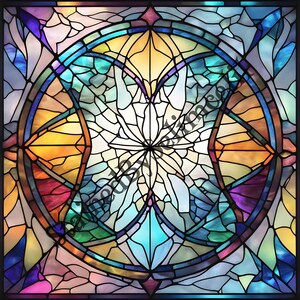 Butterfly Stained Glass Template, Stained Glass Pattern, JPG Format, Digital Paper, Stain Glass Paper