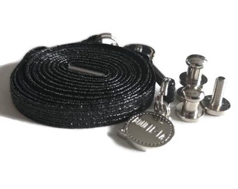 SHINING BLACK elastic shoelaces - Buckle it - Easy to tie - No buckles