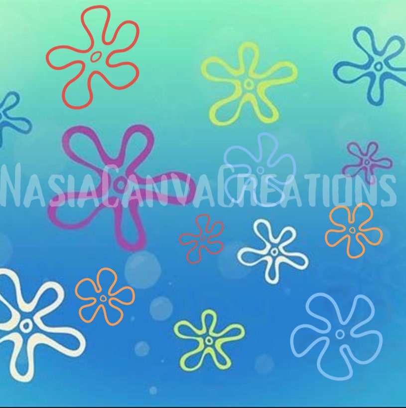 spongebob flowers background