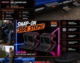 Silverado ZR2 / Sierra AT4X Rock Slider Side Steps: Rockloks Snap