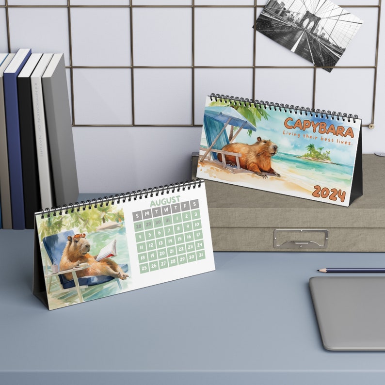 Capybara Calendar 2024 Standing Desk Calendar Capybara Gift Stocking