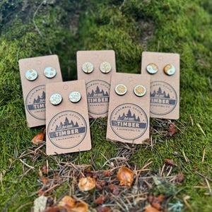 Wooden Earrings, Stud Earrings, Wood Stud Earrings, Wooden Studs