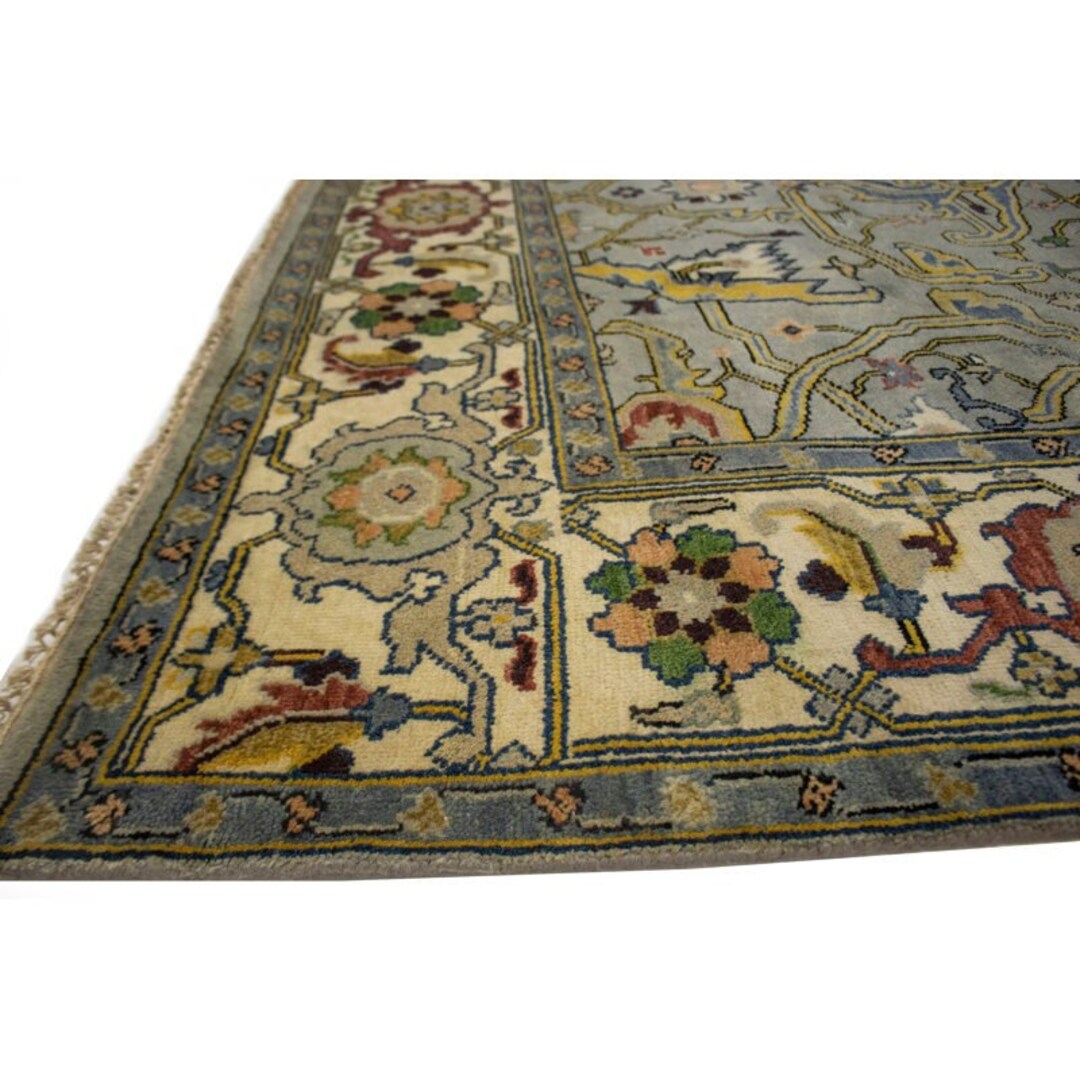 9x12 Wool Rug Green Persian Rug Blue and Green Checker Rug Etsy