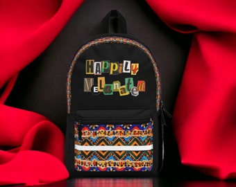 Boho Chic Handcrafted Tribal Backpack,Lightweight, Waterproof with Adjustable Straps - Perfect for Travel & Daily Use - Unique Gift Idea