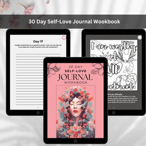 Self Love Journal,Digital Journal,Guided Journal,Journal Prompts,Self-Concept Workbook,Self Esteem,30 Days of  Mindset,Affirmations,Quotes