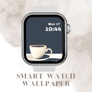 Smart watch coffee wallpaper Apple Watch face wallpaper coffee watch face retro watch wallpaper Apple Watch background
