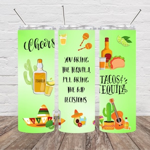Tacos And Tequila 20oz Straight tumbler PNG digtial download