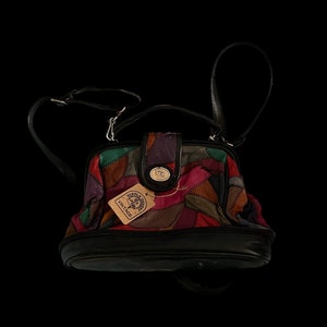 Beautiful vintage leather patchwork purse