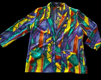 Vintage Light Blazer Size 16 80s 90s