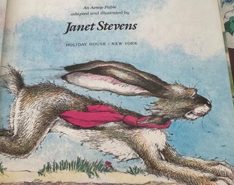 VINTAGE the Tortoise and the Hare Adapted and Illustrated by Janet
